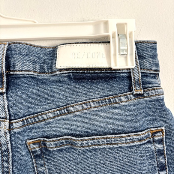 RE/DONE 70s Stove Pipe High Rise Straight Leg Jeans Button Fly Women’s Size 26 - Picture 8 of 10